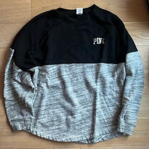 PINK Victoria’s Secret black and grey sweatshirt brand new